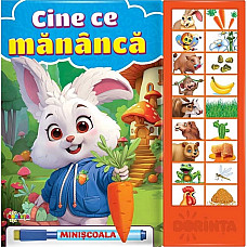 Carte cu sunete - Cine ce mananca..