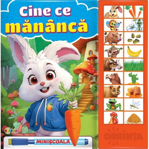 Carte cu sunete - Cine ce mananca