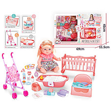 Papusa cu accesorii cu sunet..