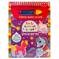 Carte de colorat cu apa Unicorni..