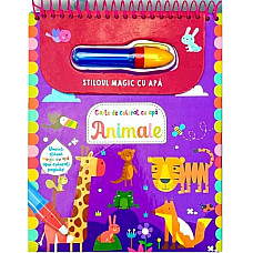 Carte de colorat cu apa Animale..