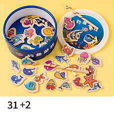 Набор для рыбалки из дерева..