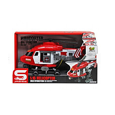 Elicopter rosu, cu inertie, sunete ..