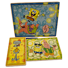 Деревянный пазл Губка Боб..