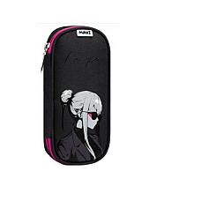 Penar 1 fermoar oval cu clapa Maxi, 20x9x5cm,negru4