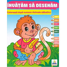 Coloreazа dupа numere - Animale sаl..