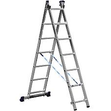 Scară din aluminiu cu doua sectiuni..