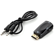 Adapter HDMI  M to  VGA F+ 3.5mm AU..