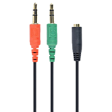 CCA-418 3.5 mm 4-pin socket to 2 x ..
