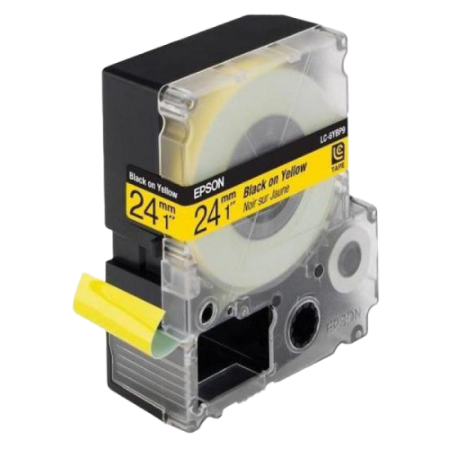 Tape Cartridge EPSON LK-6YBP; 24mm/9m Pastel, Black/Yellow, C53S656005