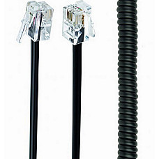 Telephone handset spiral cord, RJ10..