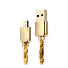 Micro-USB Cable Remax, Gold, RC-016..