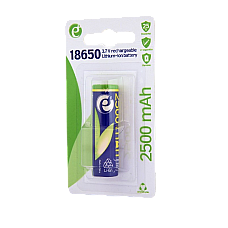 Size 18650, 2500mAh, flat poles, Bl..