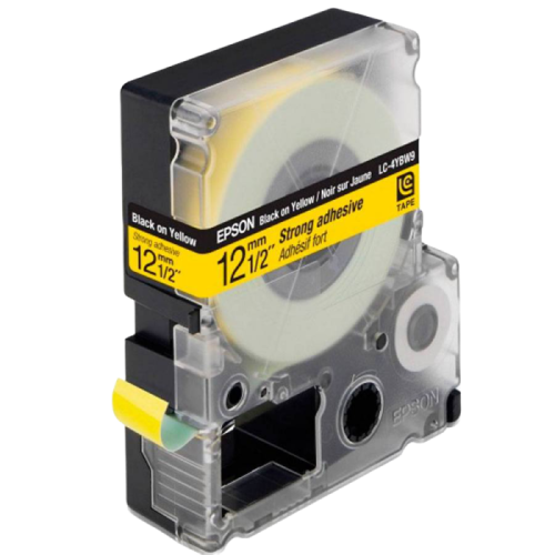 Tape Cartridge EPSON LK4YBW; 12mm/9m Strong Adhesive, Black/Yellow, C53S654014