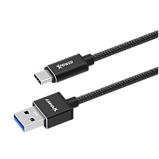 Type-C Cable Xpower, Nylon, 2m, Bla..