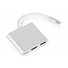 Adapter 3-in-1 Type-C to HDMI/USB/T..