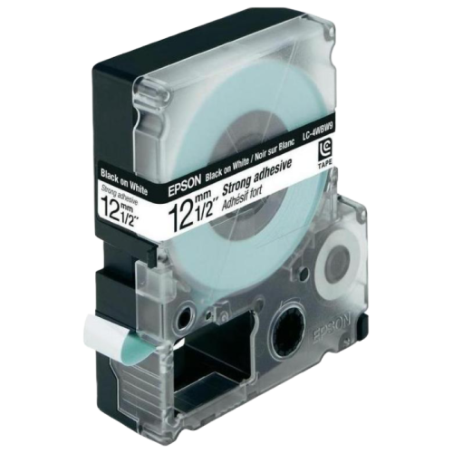 Tape Cartridge EPSON LK4WBW; 12mm/9m Strong Adhesive, Black/White, C53S654016