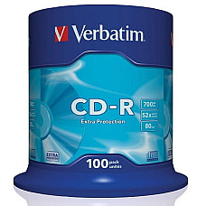 CD-R 100*Cake, Verbatim, 700MB, 52x..