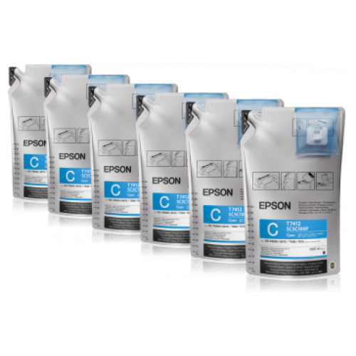 SALE__Ink Cartridge Epson UltraChrome DS Cyan T741200 (1Lx6packs)