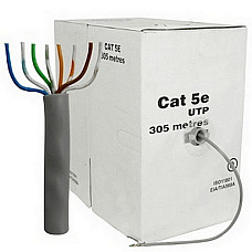 Cable  UTP  Cat.5E, 305m, CCA,24awg..