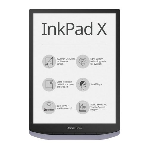 PocketBook InkPad X, Metallic Grey, 10" E InkCarta Mobius (1404x1872)