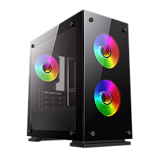 Case mATX GAMEMAX M65, w/o PSU, 3x1..