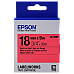 Tape Cartridge EPSON LK5RBP; 18mm/9m Pastel, Black/Red, C53S655002