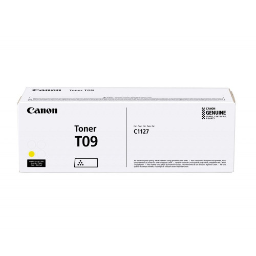 Toner Cartridge Canon T09 Yellow, for i-SENSYS X C1127i, C1127iF, C1127P