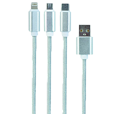 Cable  3-in-1 MicroUSB/Lightning/Ty..