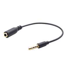 Audio adaptor 4-pin male jack L-R-G..