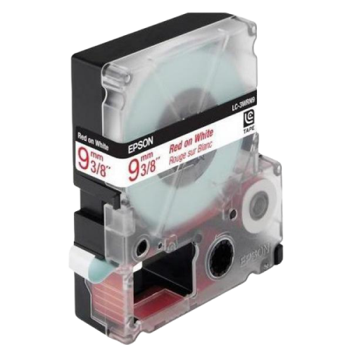 Tape Cartridge EPSON LK3WRN; 9mm/9m Standard, Red/White, C53S653008