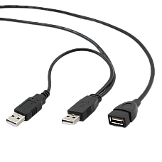 Cable USB, USB AM/AF, 1.8 m, dual U..