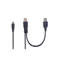 Cable Mini  dual USB2.0,  Mini B - ..