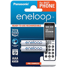 AAA  Eneloop 750mAh, Blister*2, Pan..