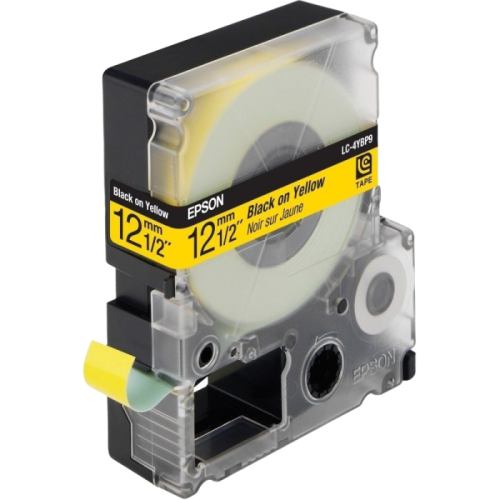 Tape Cartridge EPSON LK4YBP; 12mm/9m Pastel, Black/Yellow, C53S654008