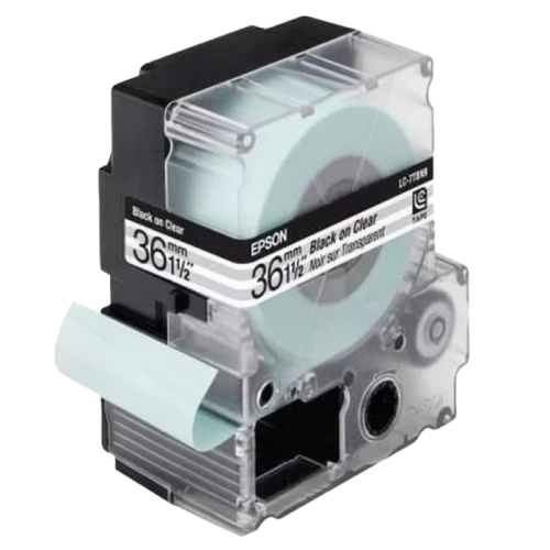 Cartuș bandă EPSON LC7TBN9; 36mm/9m transparent, negru/transparent, C53S628404