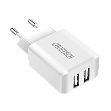 Wall Charger CHOETECH, 2*USB-A Port..