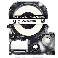 Tape Cartridge EPSON LK3WBN; 9mm/9m..