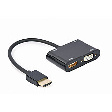 Adapter HDMI  M to HDMI&VGA F + AUX..