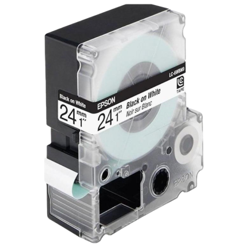 Cartuș bandă EPSON LK6WBN; 24mm/9m Standard, Negru/Alb, C53S656006