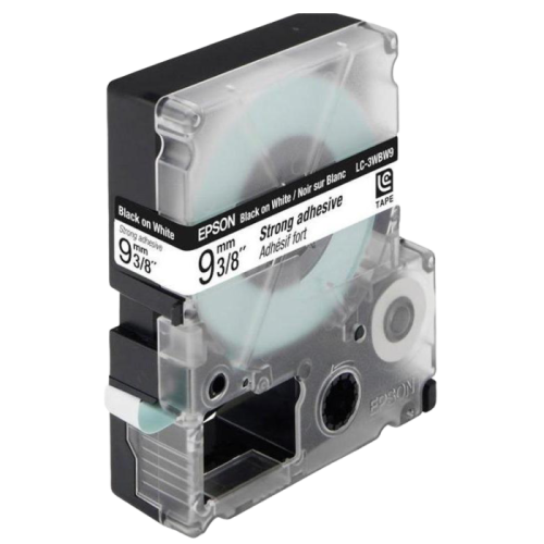 Tape Cartridge EPSON LK3WBW; 9mm/9m Strong Adhesive, Black/White, C53S653007