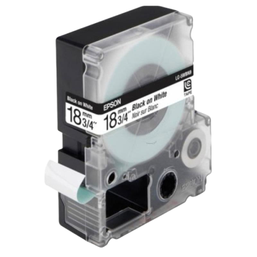 Cartuș bandă EPSON LK5WBW; 18 mm/9 m adeziv puternic, negru/alb, C53S655012