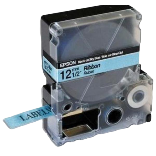 Tape Cartridge EPSON LK4LBK; 12mm/5m Satin Ribbon, Black/Sky Blue, C53S654032