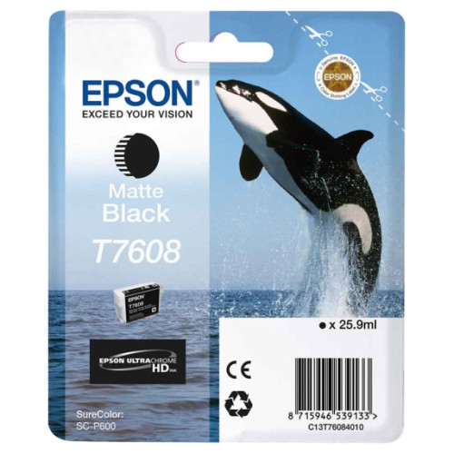 Ink Cartridge Epson T760 SC-P600 Matte Black, C13T76084010