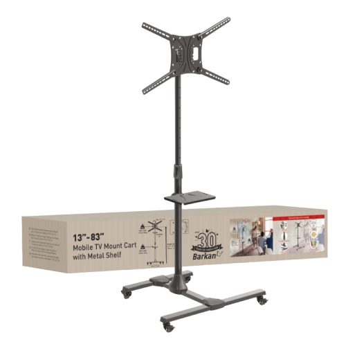 Carucior TV Barkan ''SW411H'' Negru 13"-83" Înclinare, max. 50kg, VESA mm: până la 600x400mm
