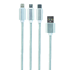 Cable  3-in-1 MicroUSB/Lightning/Ty..