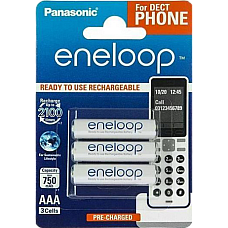 AAA  Eneloop 750mAh, Blister*3, Pan..