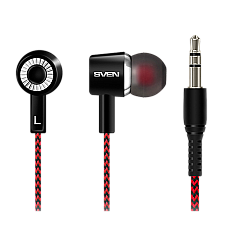 Earphones SVEN E-108  Black/Red, 3p..