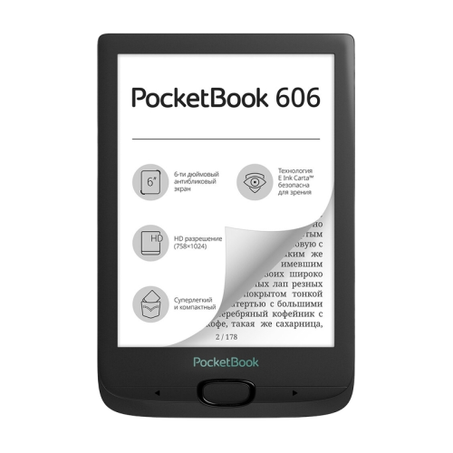 PocketBook 606, Black, 6" E Ink Carta (758x1024)
