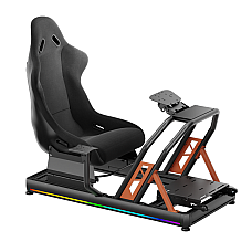 Игровое кресло Lumi LRS08-BS02-KP01 Ткань Черный | Оранжевый